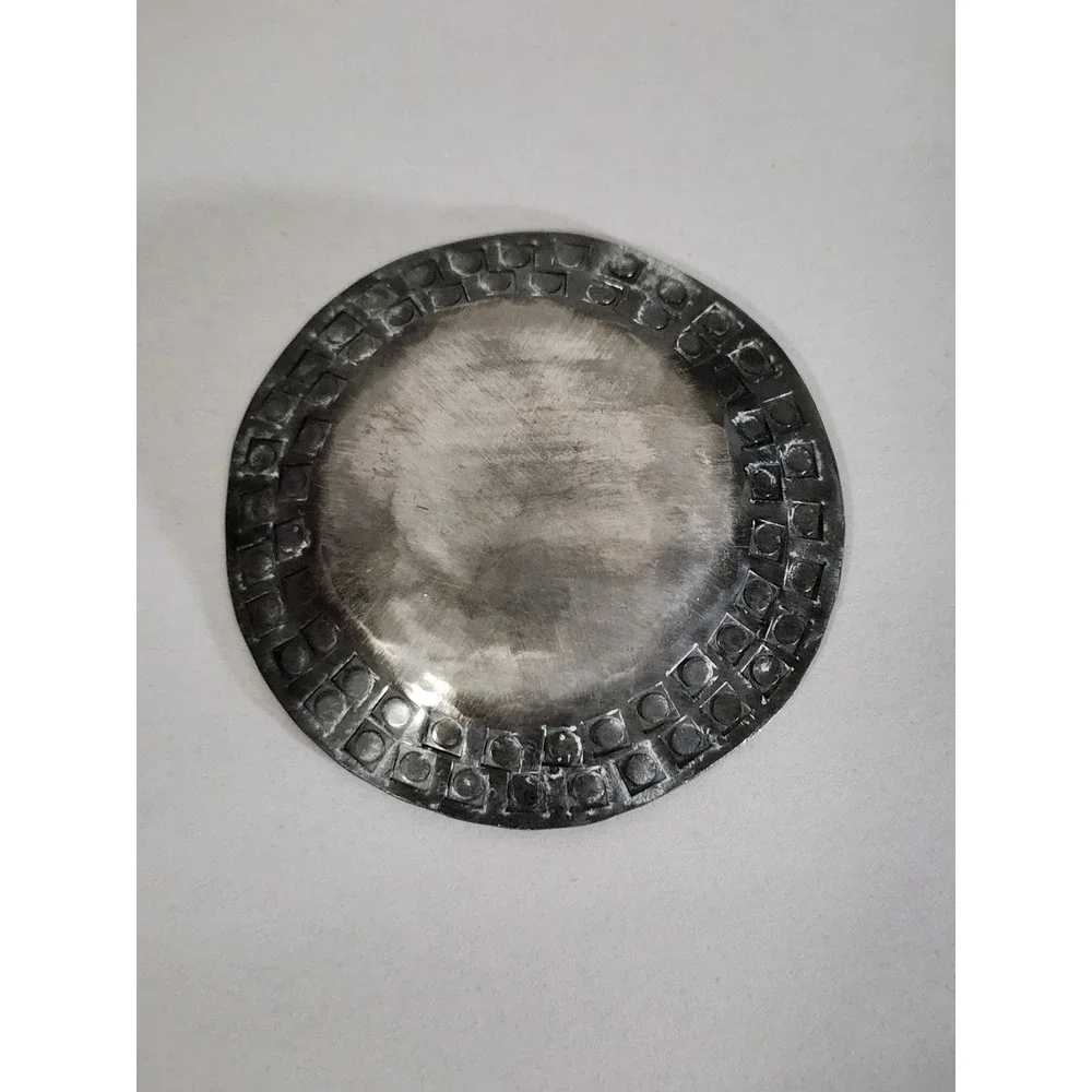 Vintage HOPE Denmark Handmade Modernist Brutalist Round Brooch Scandinavian